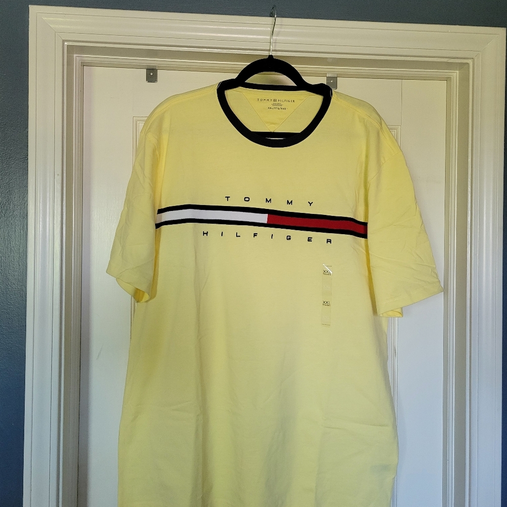 Tommy Hilfiger Yellow Short Sleeve Tee Casual Style
